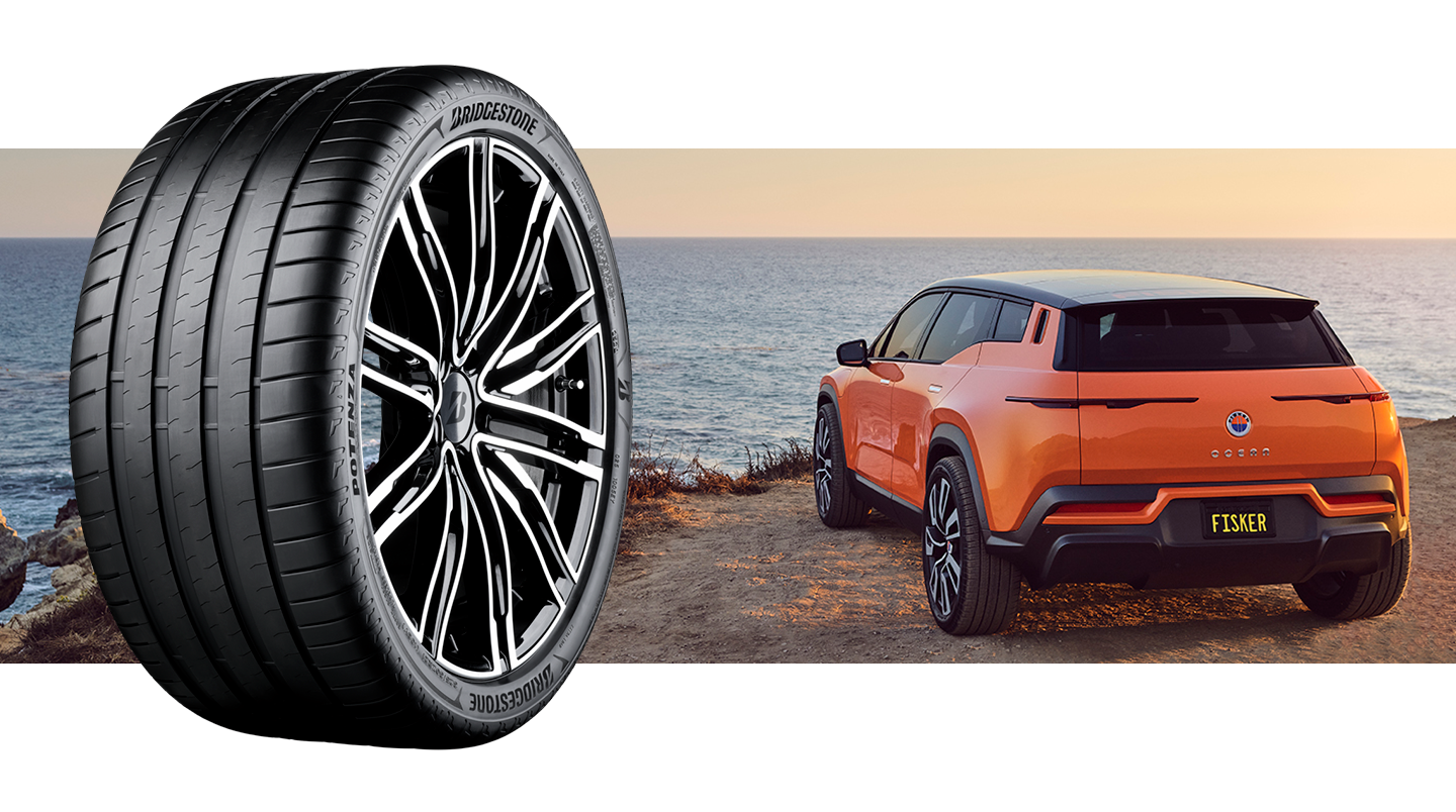 Os pneus da Bridgestone projetados exclusivamente para a Fisker estarão disponíveis em dois tamanhos: 255/50 R20 e 255/45 R22